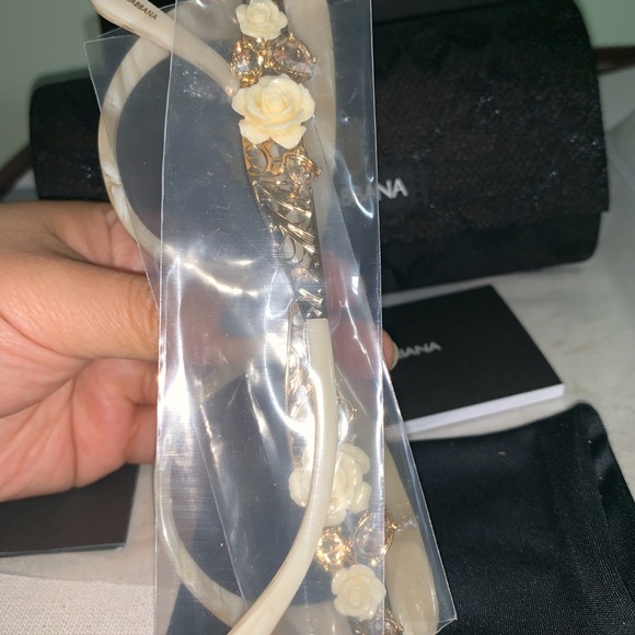 Dolce & Gabbana Rose Cat Eye Sunglasses - Picture 5 of 8